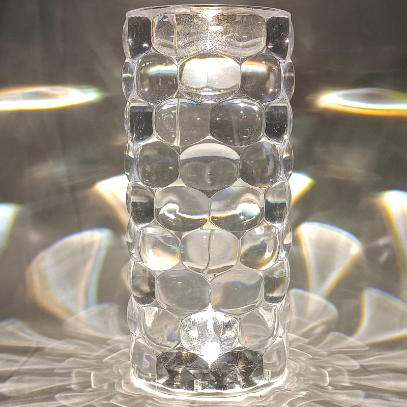 

Luxury Acrylic USB Charging Touch Living Room Bedroom Night Light Rechargeable RGB Crystal Table Lamp