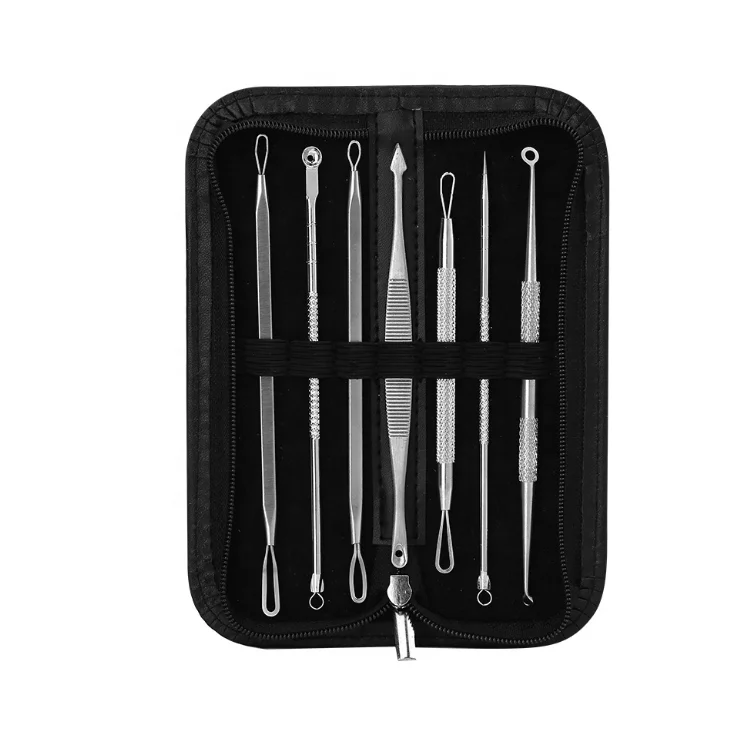 

Blackhead Remover Whitehead Extraction Pimple Spot Professional Facials Tool Kit acne needles set