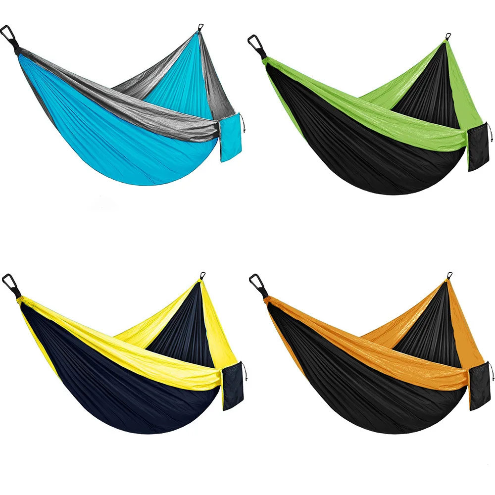

Double Hammock Adult Outdoor Backpacking Travel Survival Hunting Sleeping Bed Portable, 4 color