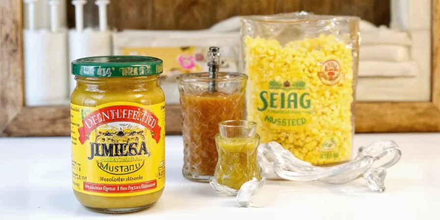 Historic mustard bottles from Germany