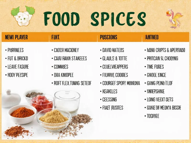Complete List of Essential Food Spices for Every Kitchen