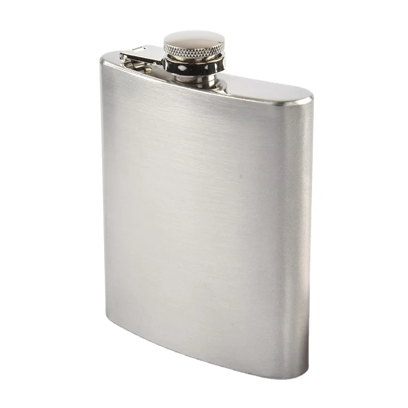 

7oz Promotion Custom 304 Stainless Steel Whiskey Hip Flask, Silver