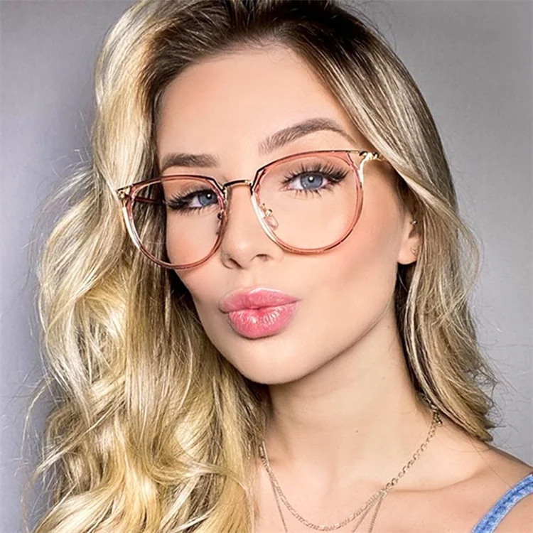

2022 Clear myopia lenses eyewear young round hollow out tr90 frame glasses blue light blocking computer lenses eyeglasses, Choice