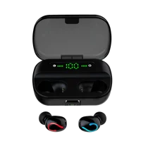 

mini wireless tws led display headphones touch control power bank earphone case