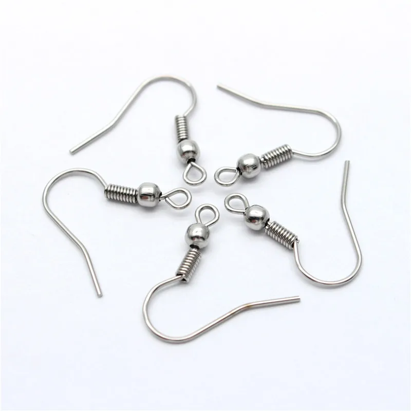 

Hypoallergenic 925 Earring Hooks Fish Earwire with Coil and Ball for Jewelry Making, Same as photo