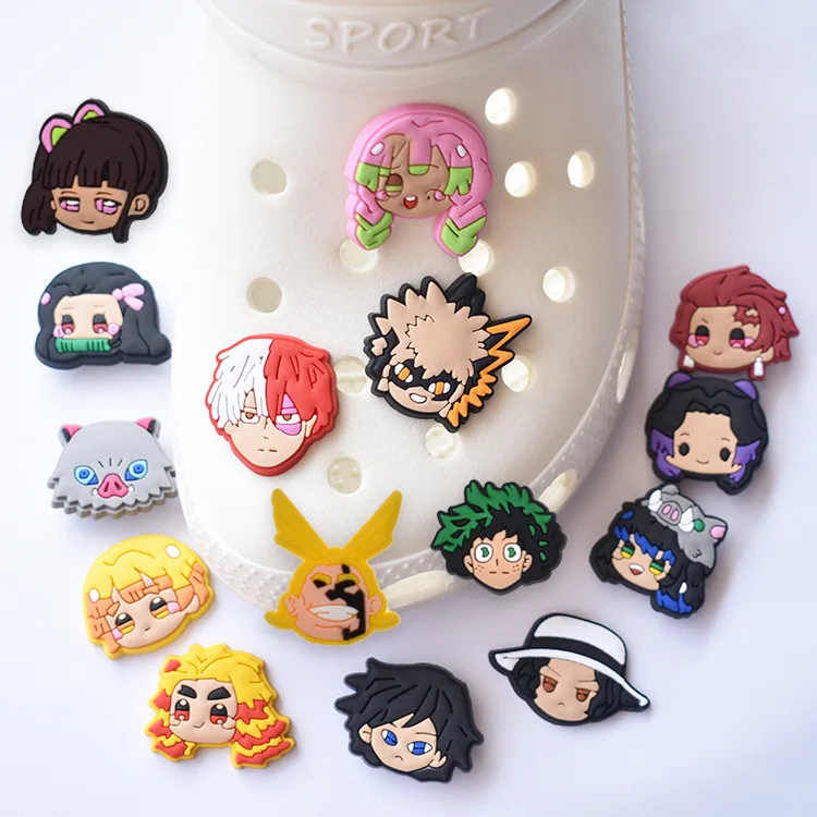 

Wholesale Japanese animation demon slayer croc charms shoes decorative children's cartoon shoes Charm
