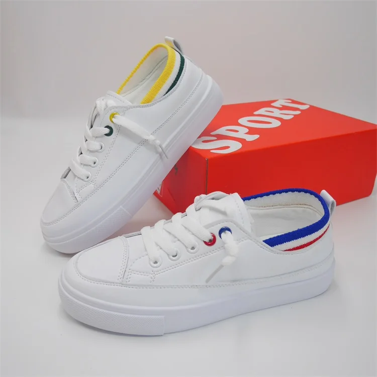 

A208 All Season comfortable Chunky custom logo insole colorful women oem cheap canvas shoes