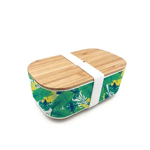 Image of New design biodegradable eco-Friendly bamboo fiber bento Lunch Box