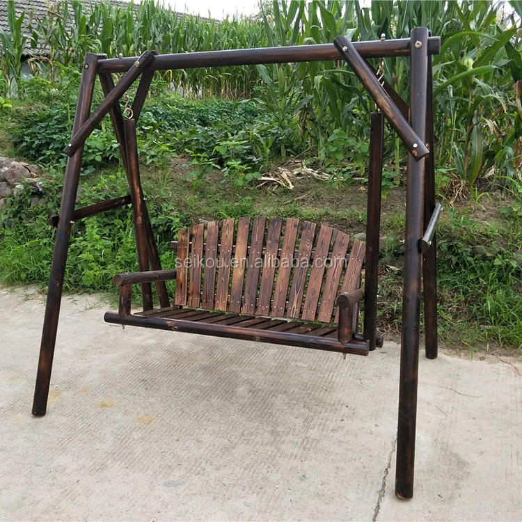 Patio Rustic Solid Wood Swing Garden Swing Porch Swing Buy Wooden