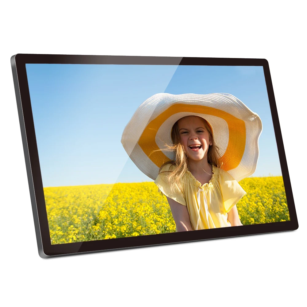 

factory price IPS display 32 inch digital photo frame SD card slot USB 1024X600P LCD for marketing HDMI digital picture frame