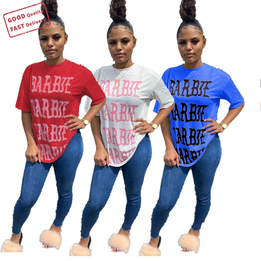 

GQ2799 t-shirt wholesale letter printed short sleeves t shirt fabric casual fashionable joker t shirts, Picture