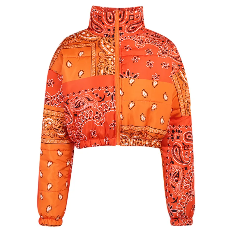 

Women Winter Coat Long Sleeve Stand Collar Women Short Winter Warm Jacket Coat