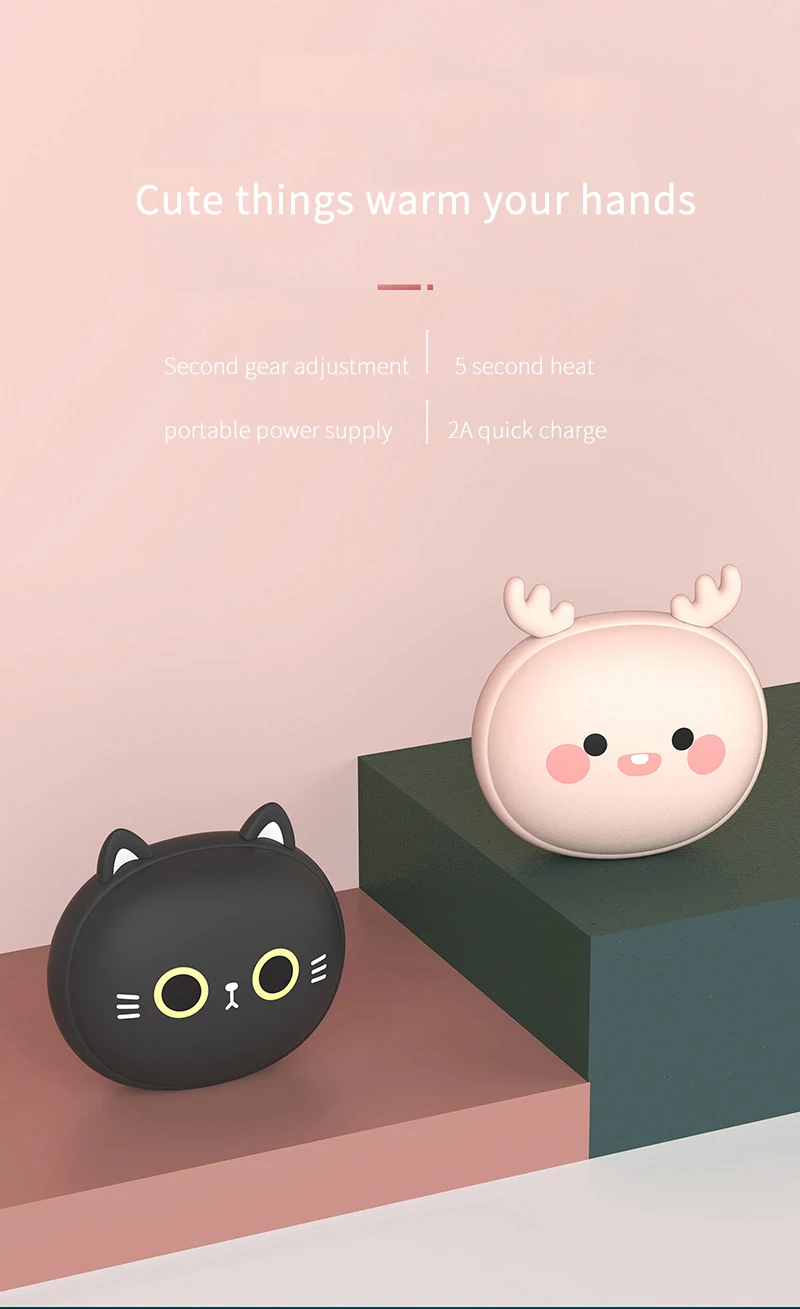 Manufacturers 4000mAh cute powerbank brand warmer mobile power mini gift charger customized LOGO charger cartoon powerbank - ANKUX.COM