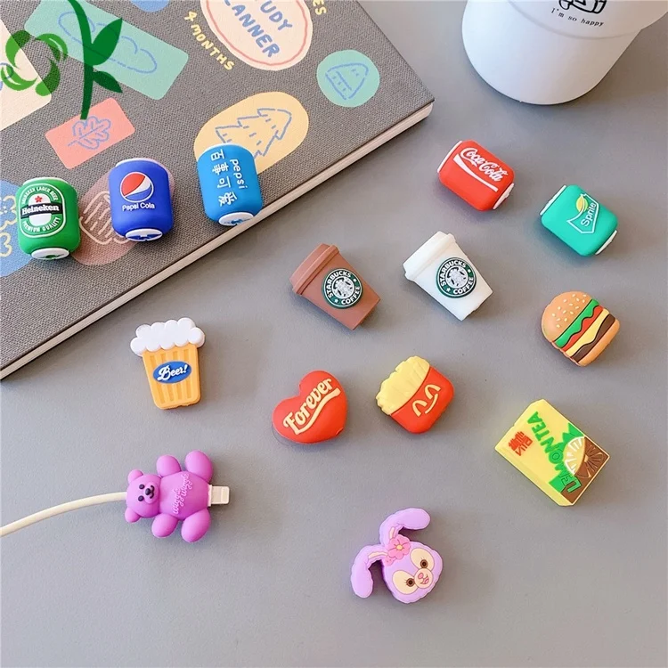 

OKSILICONE Cute USB Cable Protectors Charger Cable Phone Accessory Protect USB Charger Charging Cable Saver for Cellphone