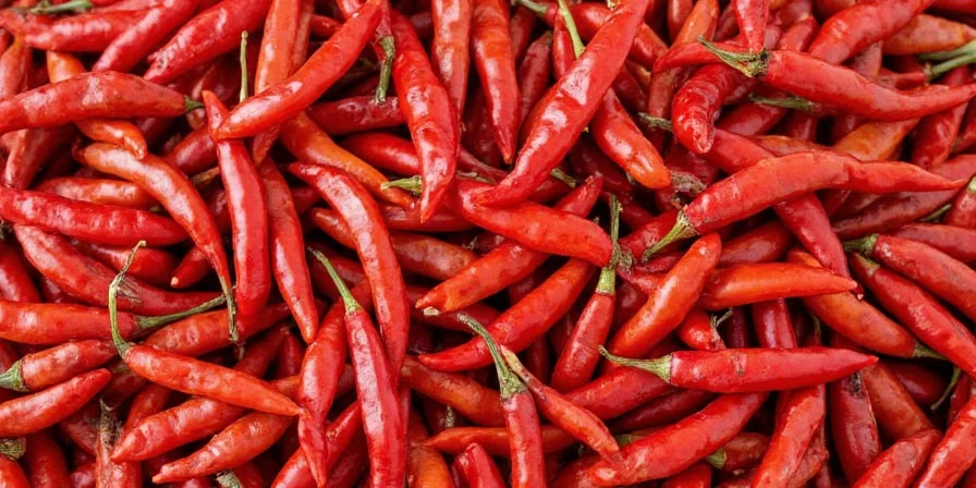 Chef handling dry chili with gloves