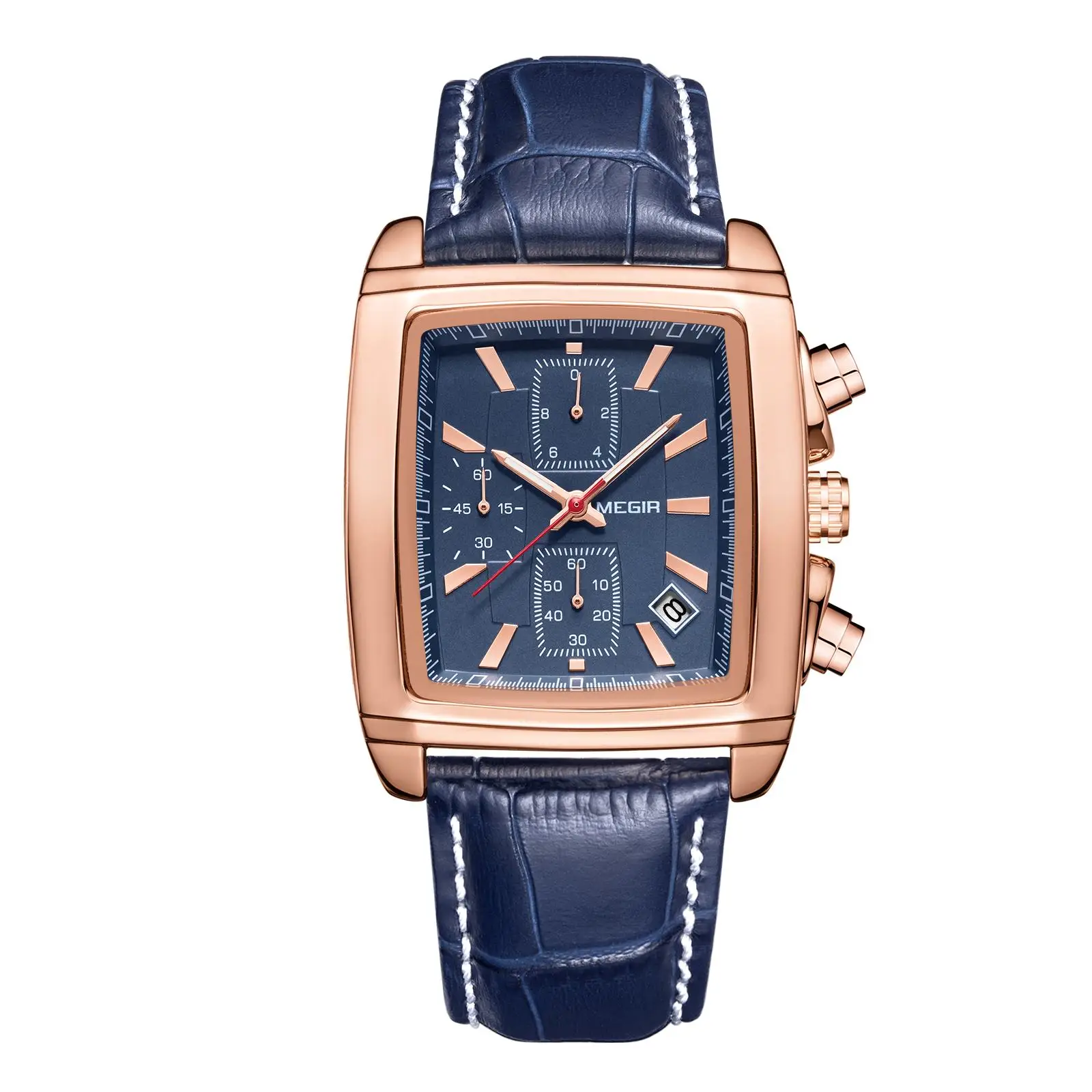 

Relojes Para Hombres Mens Watches Top Brand Luxury MEGIR Men Military Sport Luminous Wristwatch Chronograph Leather Quartz Watch