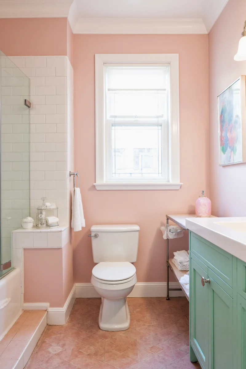Pink paint shades for bathroom