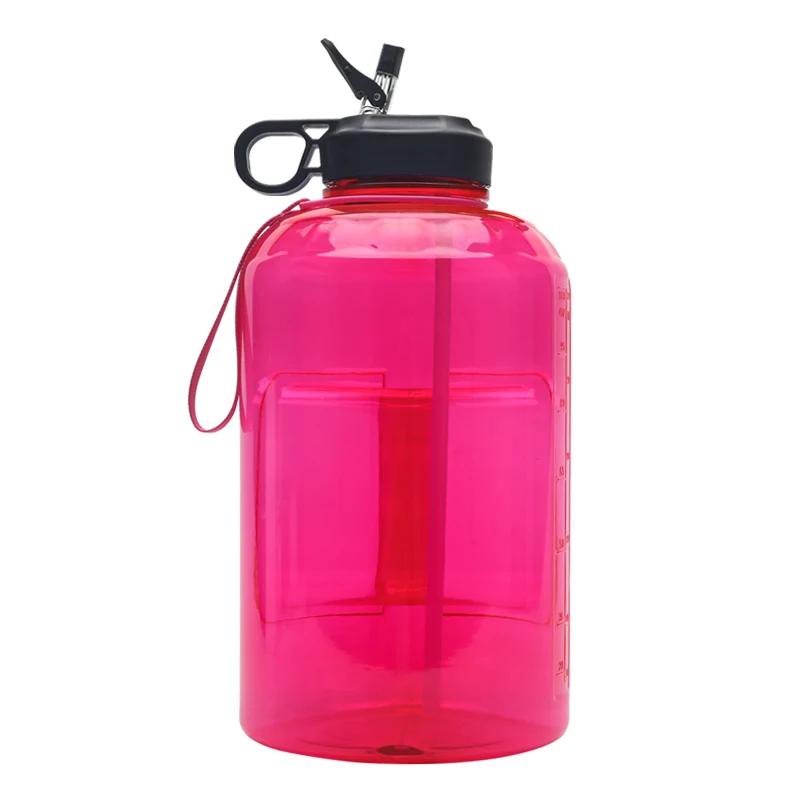 

amazon one gallon sport water bottle transparent Large Capacity motivational Water Bottle PETG Plastic Time Marker custom LOGO, Customized color
