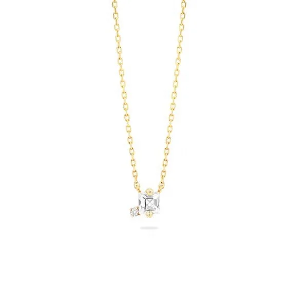 

Luxury Jewelry Gold Plated 925 Sterling Silver Cubic Zirconia Geometric Necklace