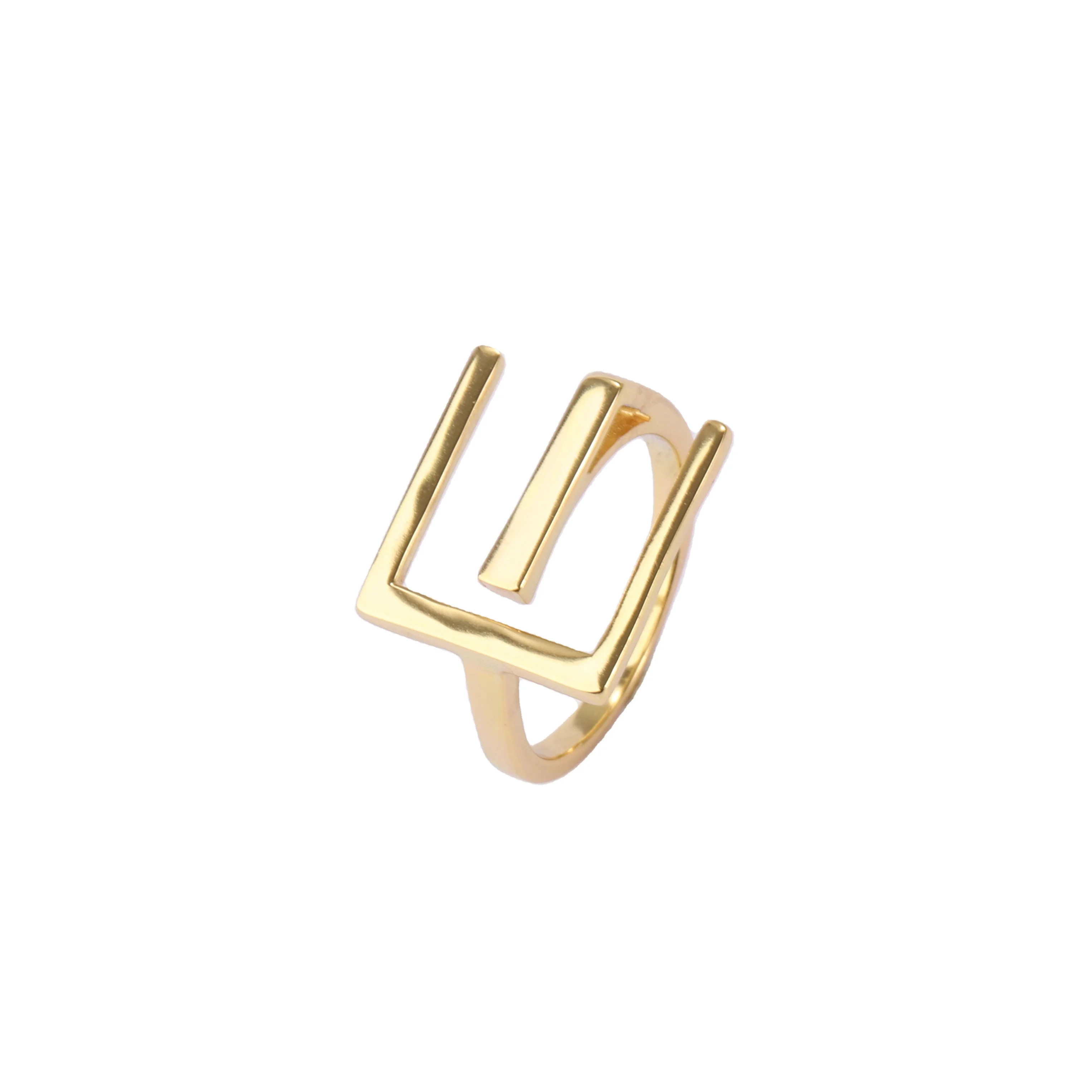

Fashion Gold Rings Designs Women 18K Jewelry 925 Silver Geometric Rings