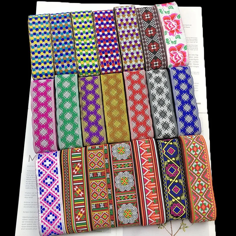 

Wholesale Embroidery Trim Jacquard Ribbon 50 mm