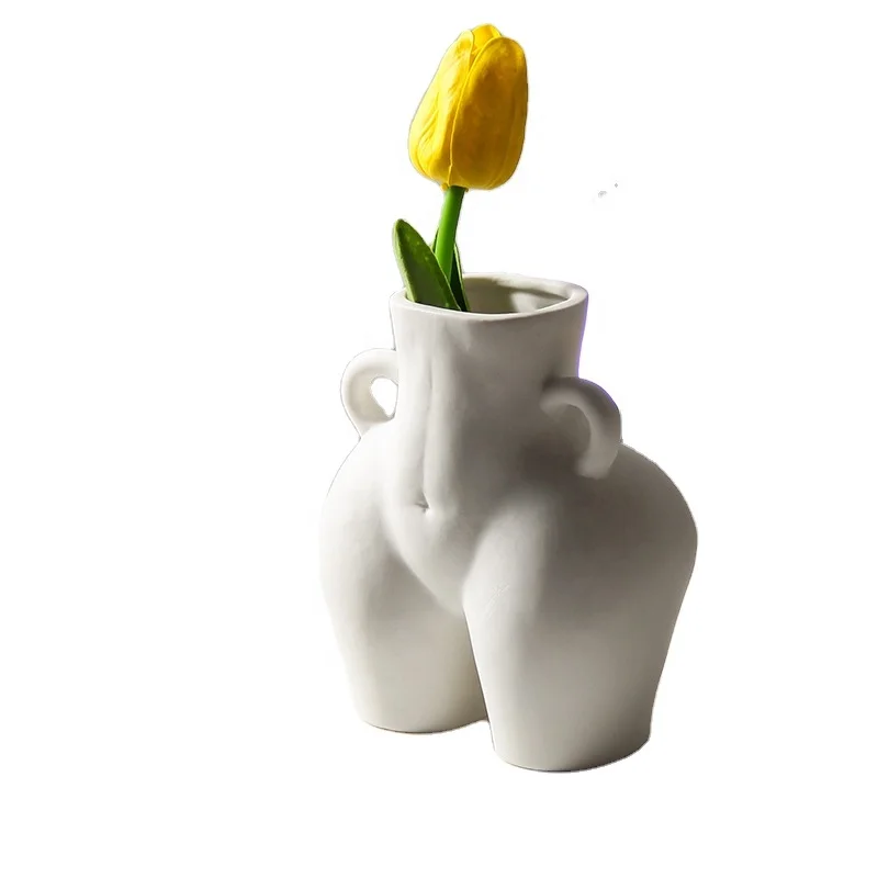 

Wholesale Creative Nordic Vase New Ceramic Body Vase Home Decorative Flowers vase