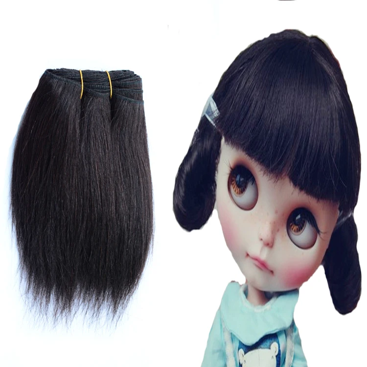 

Wholesale Blonde Wave Hair Weft Mohair Doll Hair for Wig Image Goat Mohair Weft for Doll Beyonce Curl DIY Blythe Doll Goat Hair