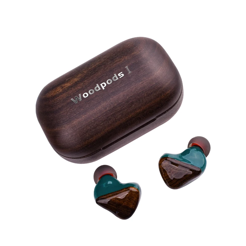 

mini tws handsfree wooden earbuds with microphone power bank phone speaker music stereo sports price wireless bluetooth earphone, Cherry , walnut wood, bamboo,ebony,red sandalwood,safflower pear wood