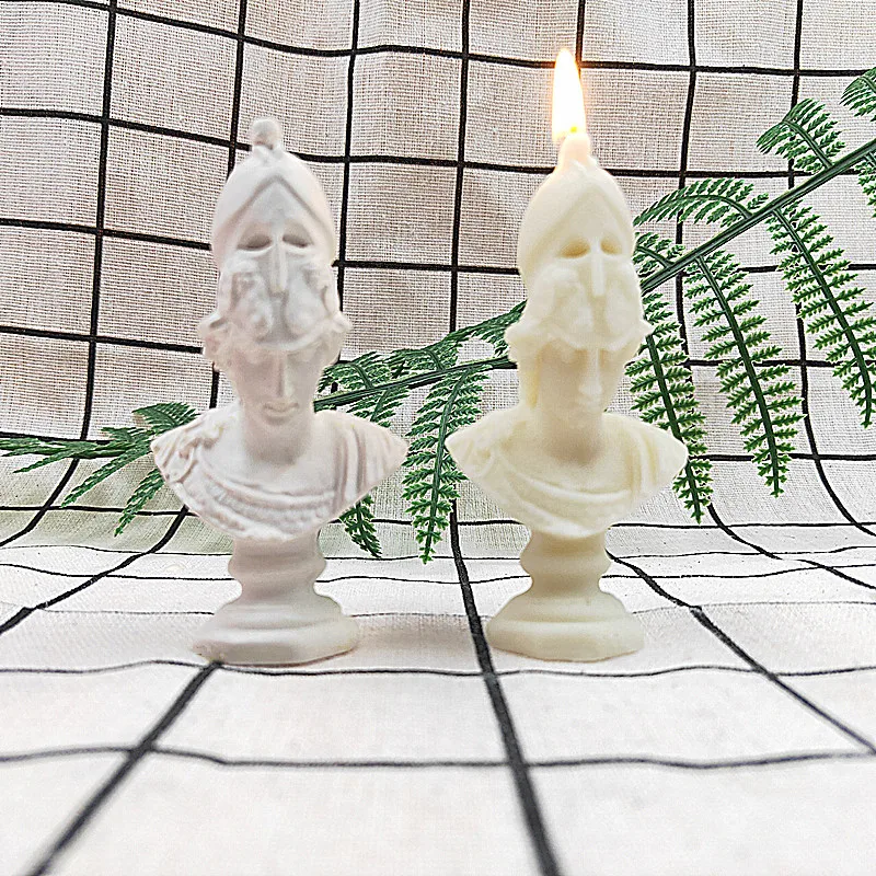

NO134 3D Greek Goddess of War Goddess Athena Aromatherapy Candle Silicone Mold for Candle Making