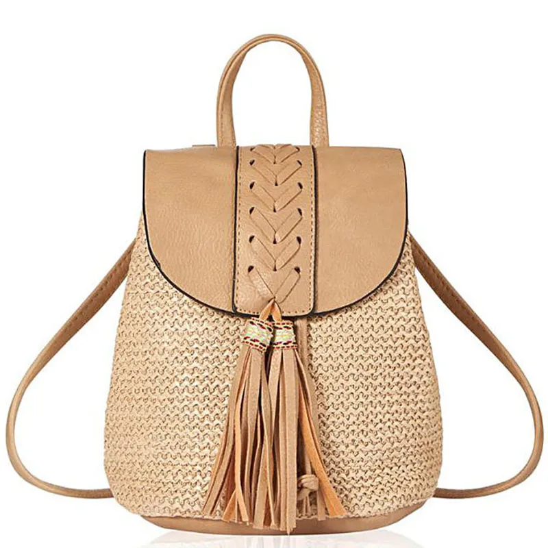 

Amazon's Hot-selling Straw Backpacks Fashionable And Simple Ladies Woven Backpack Factory Stock Direct Beach Backpack YGH250