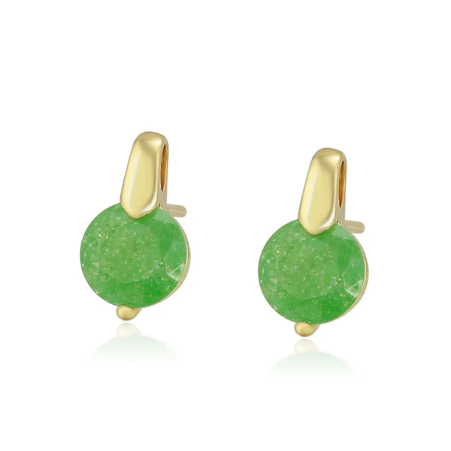 

A00766750 xuping jewelry fashion Multicolor Small Zircon Crystal Apple Green Dark Blue 14K Gold Plated Earrings