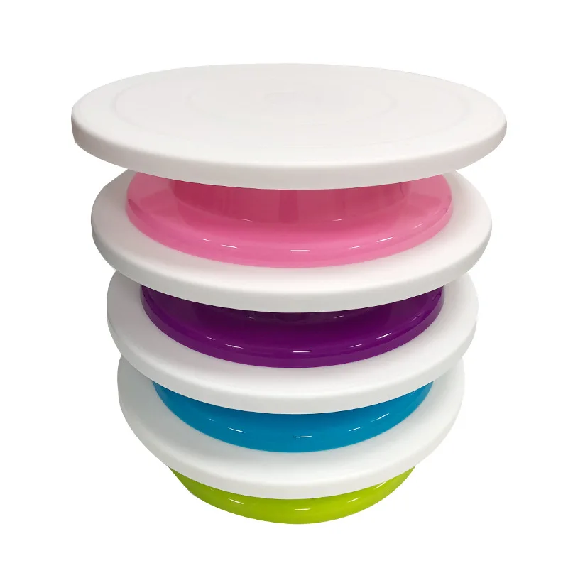 

Reusable Smoothly 11inch PP Cake Display Stand Cake Turntable Cake Tools, White