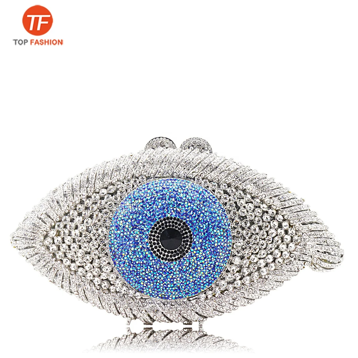 

Factory Wholesales Crystal Evil Eye Clutch Rhinestone Evening Bag Prom Purse Dinner Purse, ( accept customized )