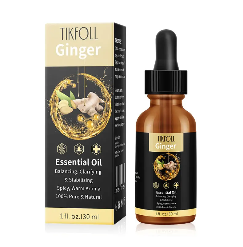 

Wholesale Pure Cold Pressed Massage 30ml Ginger Oil Hair Growth Essential Oil For Hair Loss Treatment Hair care Serum