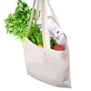 shopping zipper large plain with custom printed logo grocery tote cotton canvas bag