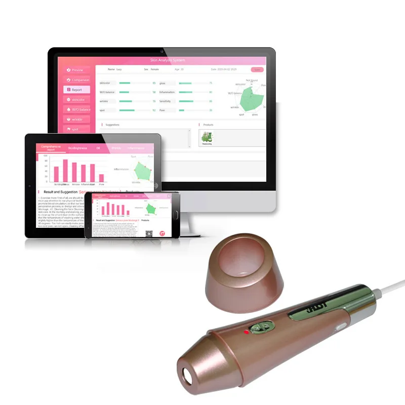 

Smart Skin Analyzer Skin Moisturizer Portable Hair Skin Analyzer Machine