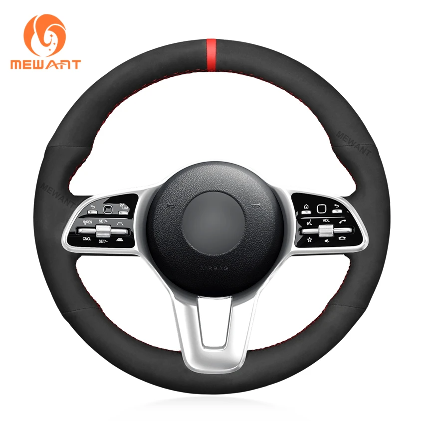 

Hand Stitching Soft Suede Steering Wheel Cover for Mercedes-Benz A-Class E-Class W177 W205 C118 C257 W213 W463 W167 Sprinter