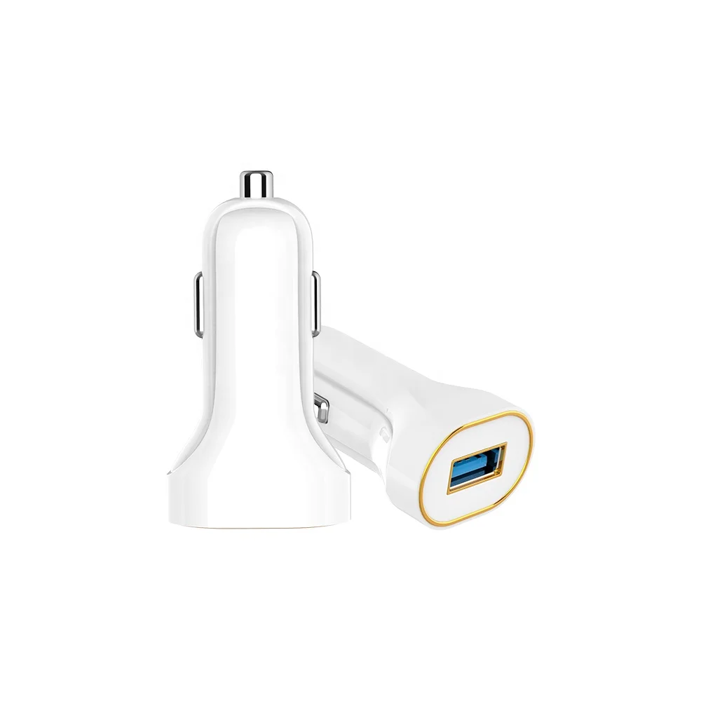 

Newly designed portable multifunction fast charger qc3.0 mobile phone dual usb car charger, White/black/red/blue/customized