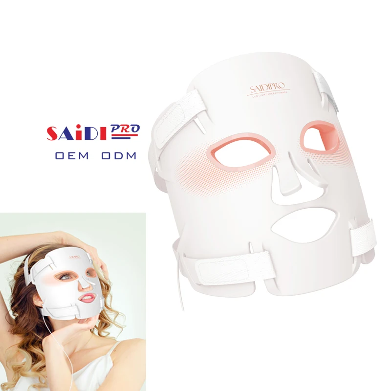 

SAIDI ODM acne treatment skincare beauty skin photon light therapy masque pdt phototherapy up face silicone led facial mask