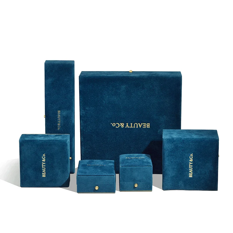 

Hot sale wholesale velvet jewelry box with logo, Customizable