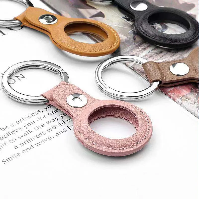 

Airtags PU leather case protective cover phone locator tracker keychain pendant protective cover