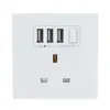 UK 3 USB Ports Best Prices Latest electric wall switch socket 220v
