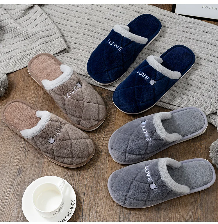 

Hot selling home slippers plush warm soft fur comfortable sandals home slippers