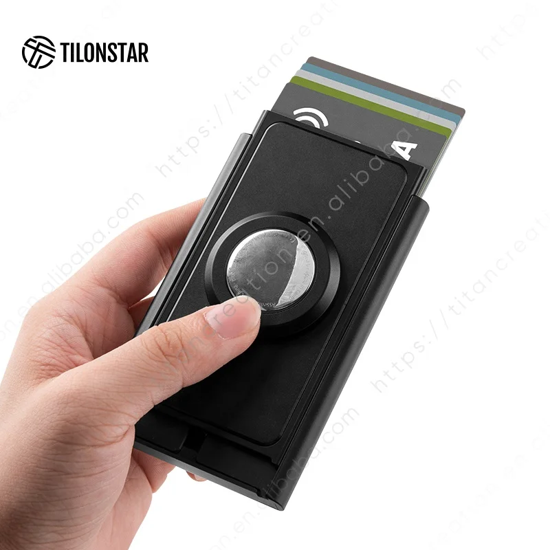 

TILONSTAR TVC900at Pop Up Aluminum Credit Card Holder Rfid Business Airtag Holder Card Holder