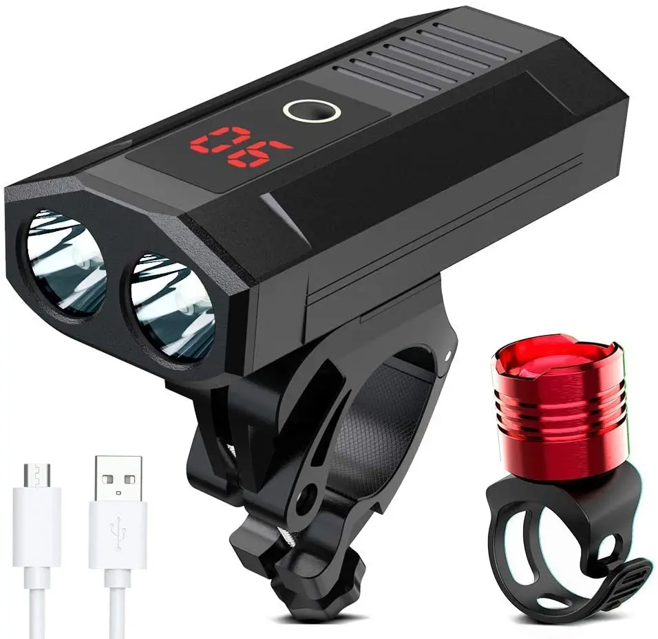 

Latest Bicycle Head Light Usb Bicycle Headlight Rechargeable Accessories Smart 3000 Lumens Handlebar Bike Lights With Indicator