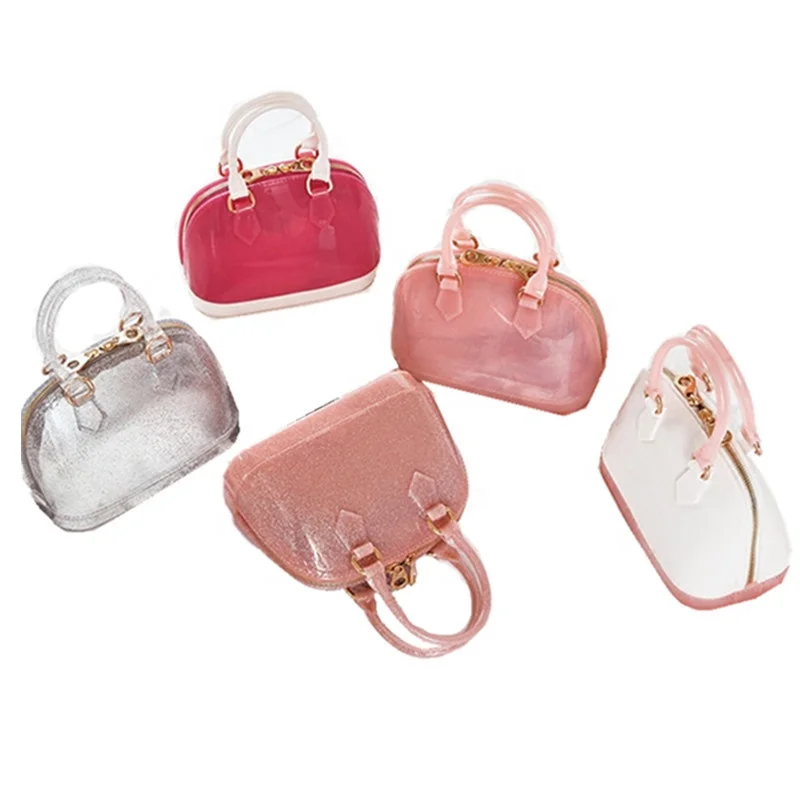 

small shell purses and handbags for women girls Sac a main femme candy pvc tote mini Jelly bags shell pvc jelly handbag, Many colors