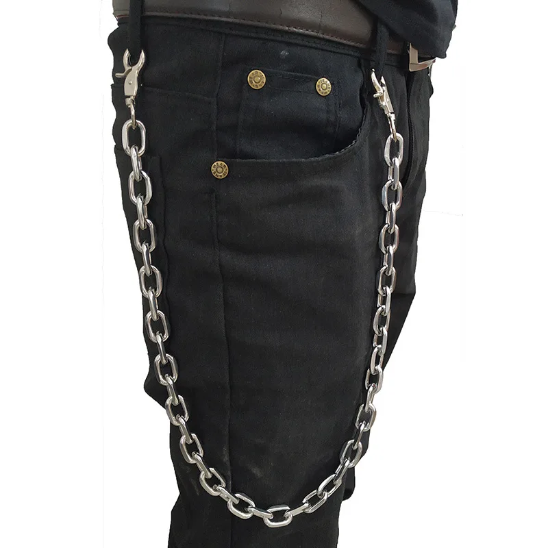 

Hiphop Street Fashion Exaggerated Decoration Silver Plating Link Chain Trousers Chain Long Wallet Jeans Pants Chain For Men