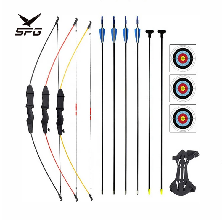 

45" Bow and Arrow Set Hunting Game Target Shooting Toy Gift Takedown Recurve Bow Archery set for kids