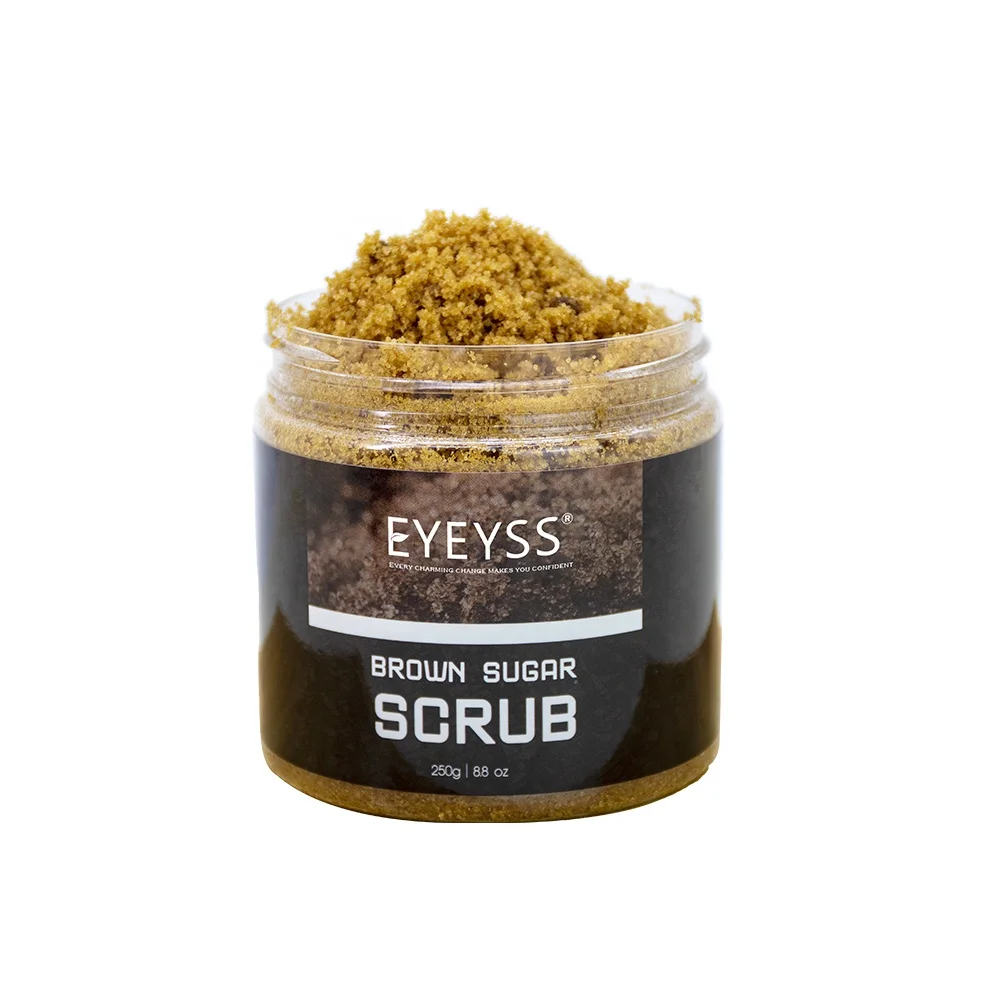 

Natural Organic Exfoliating Face Scrubs Sea Salt Custom Private Label Whitening Brown Body Sugar Scrub