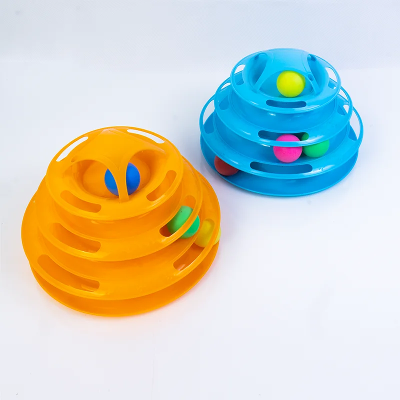 

Pet Products 2020 Activity Toy Foldable Plastic 4 Layers Cat Toys Tunnel Tower, As picture